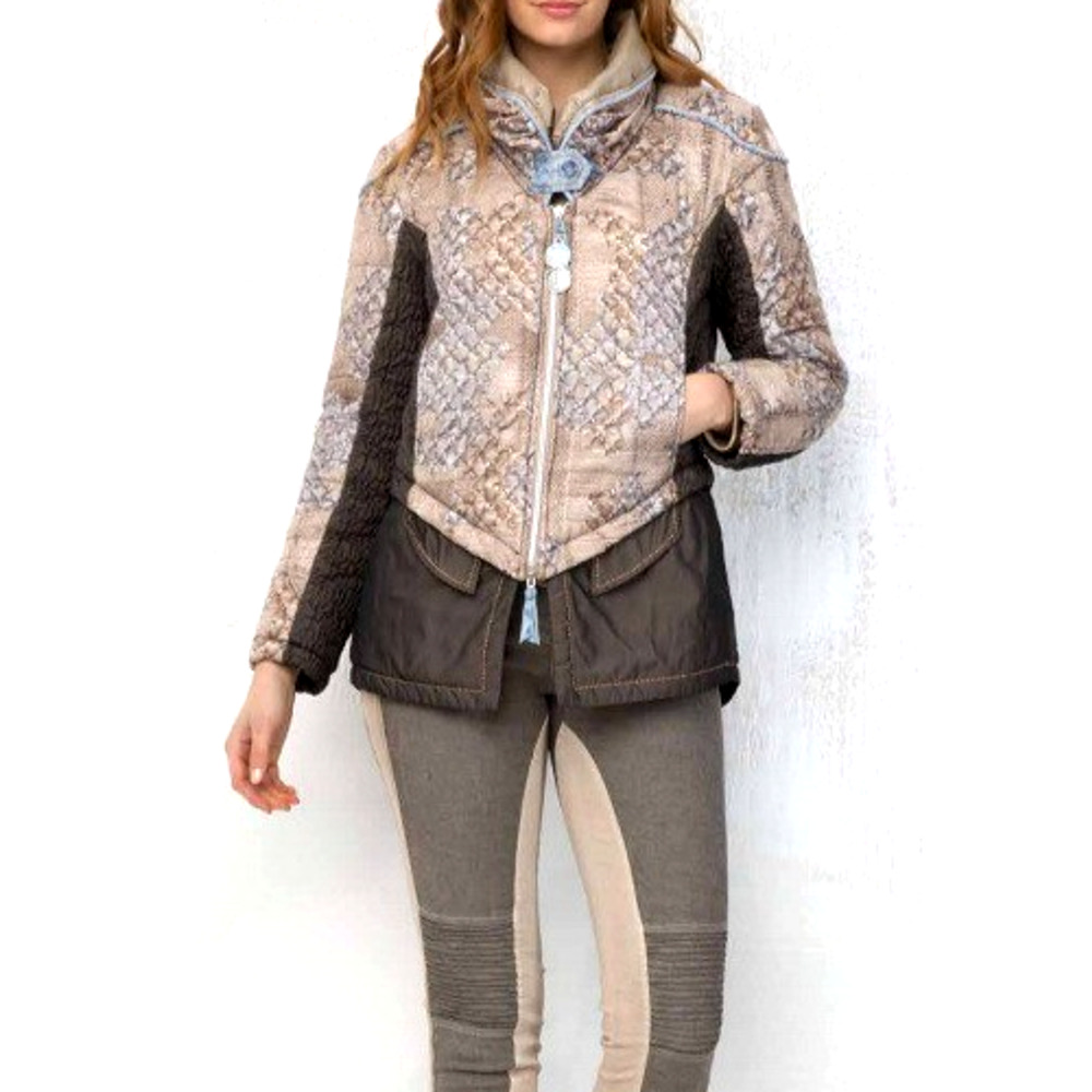 Elisa Cavaletti x Daniela Dallavalle Jacket Puffer Winter Beige Brown Zip S